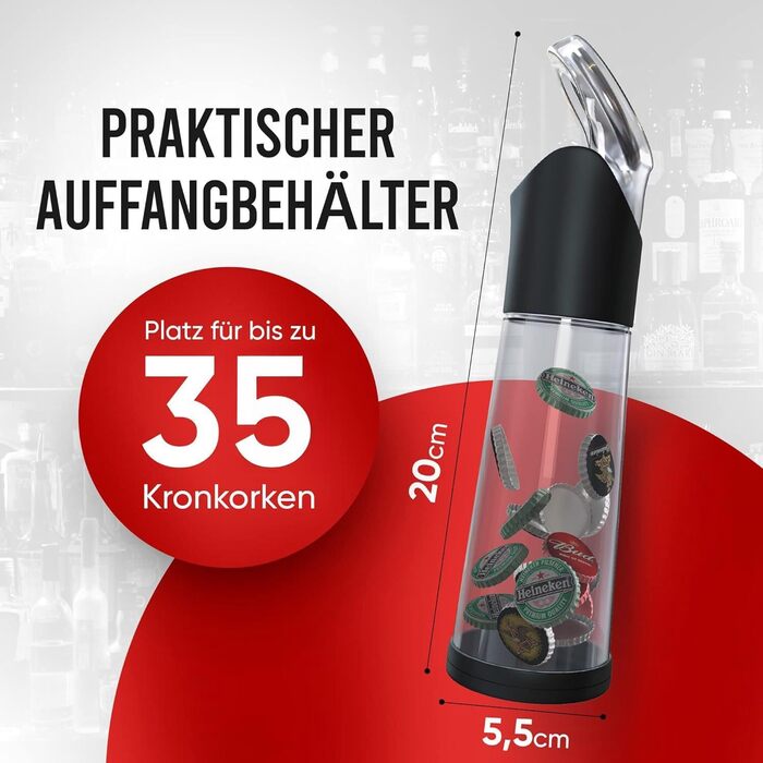 Функціональний відкривач для пляшок з контейнером для збору кришечок wortek