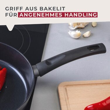 Сковорода 28 см глибока з керамічним покриттям, чорна Highrise Fackelmann