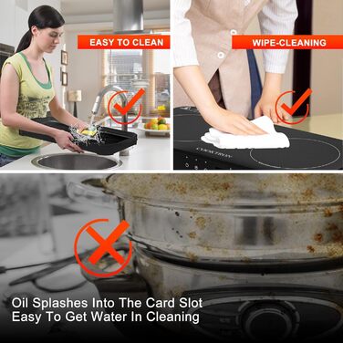 Портативна індукційна варильна поверхня на 2 конфорки 1800 Вт COOKTRON