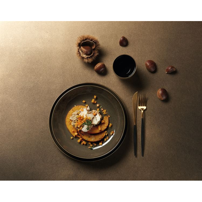 Тарілка для десерту 20 см каштанова Kolibri ASA-Selection