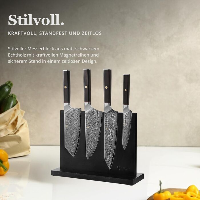 Кулінарний набір ножів з дамаської сталі Sycamore 6 ножів, 67 шарів, ядро VG10, твердість 602 HRC, ручки з клена, хлібний ніж із серрейторною заточкою, магнітний тримач для ножів, професійні кухонні ножі для точного нарізання (Culinary Asia)