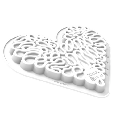 LEVEL HEARTS 580 Форма силіконова 'серце' (основа 210х173 h 21 мм, верх 190х155 h 12,5 мм) 580 мл +
