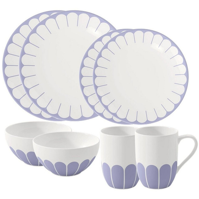 Набір столового посуду на 2 персони, 8 предметів, синій Fleur Villeroy & Boch