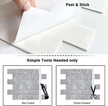 Самоклеящаяся настенная плитка для кухни водонепроницаемая 29,8 х 25,6 см 10 шт BeNice