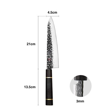 Ніж Fissman кухарський KENSEI BOKUDEN 21 см сталь AUS-8 (2554)