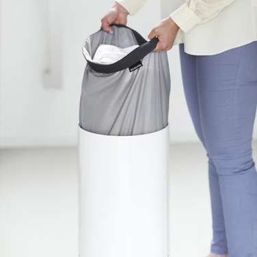 Бак для білизни (35л) білий з коркової кришкою Brabantia