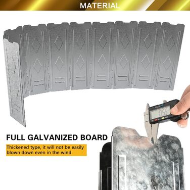 Ветрозащитный экран из нержавеющей стали 150 х 15 х 50 см drado