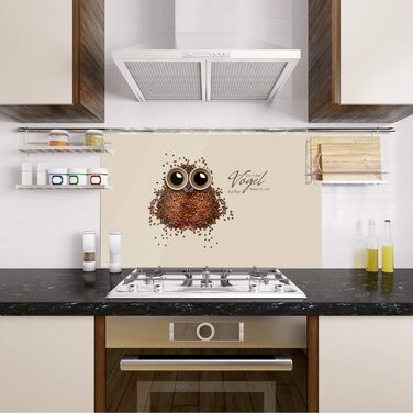 Стеклянный фартук кухонный защита от брызгов 80 х 60 см GRAZDesign