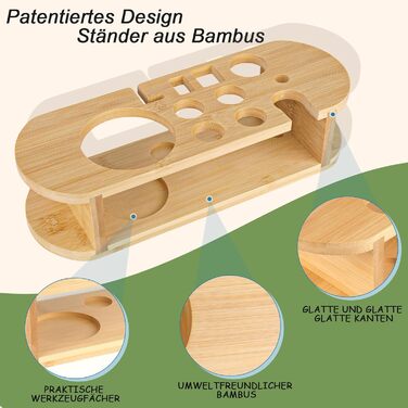 Профессиональный набор для коктейлей с подставкой 12 предметов серебряные Jeebuu