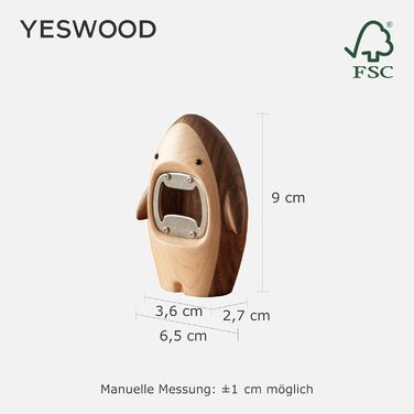 Відкривачка для пляшок Акула YESWOOD