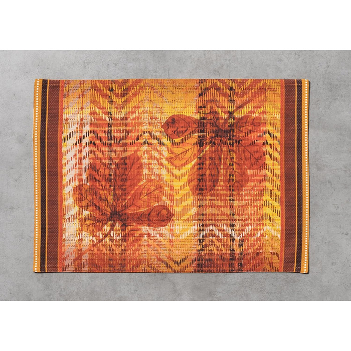 Бавовняні килимки для серветок, набір з 4 шт. , декоративні килимки для серветок, пасхальні килимки, що миються, для свят, вечерь, весни, літа (33 см x 48 см) (11 - тартан на День подяки), 39Hermine 100