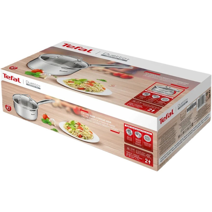 Tefal Ківш Duetto+,2л, нержавіюча сталь, скло