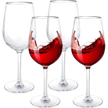 Набор из 4 пластиковых винных бокалов 550 мл FWEEK