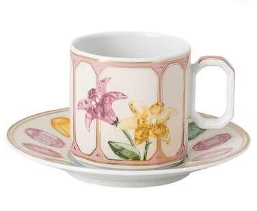 Чашка для эспрессо 0,08 л с блюдцем, Зефир IDYLLIA Swarovski x Rosenthal