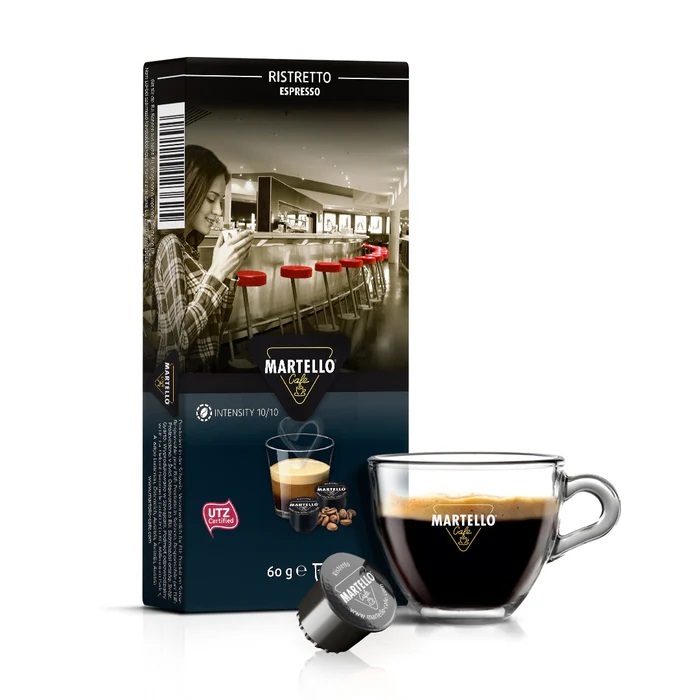 Кавові капсули RISTRETTO, набір 10 шт Martello
