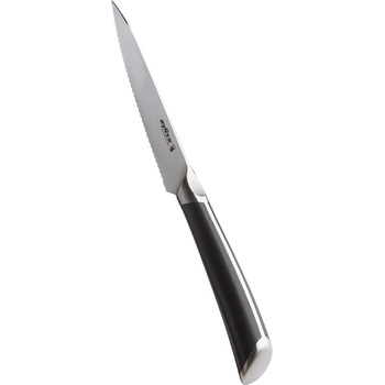 Немецкая нержавеющая сталь, черная ручка, кухонный нож, можно мыть в посудомоечной машине, гарантия 25 лет (нож для овощей с зазубренным краем), 920268 Comfort Pro