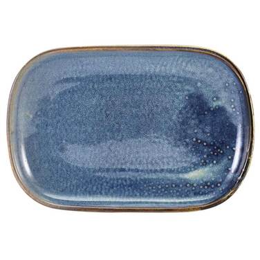Страва прямокутна 34,5x23.5 см, Terra Porcelain Aqua Blue, GenWare
