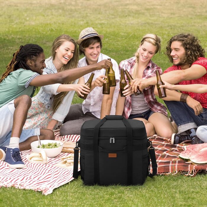 Термосумка 40 л чорна Lifewit