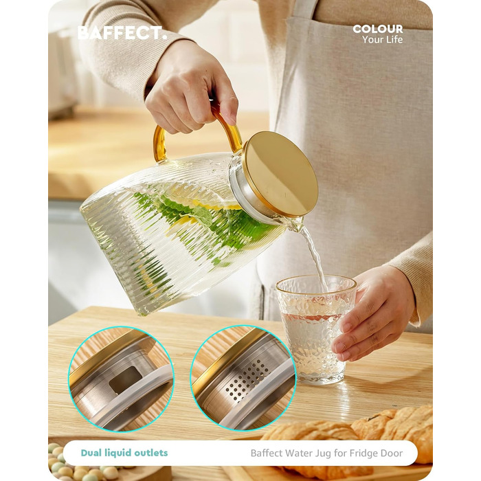 Стеклянный кувшин с крышкой 1,8 л Baffect