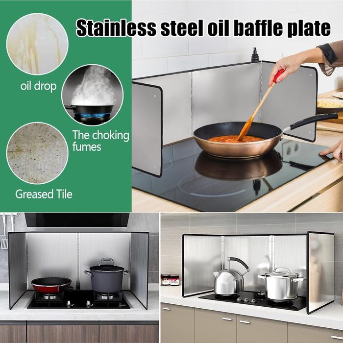 Сложная защита от брызг из нержавеющей стали 80 х 45 х 40 см Generisch