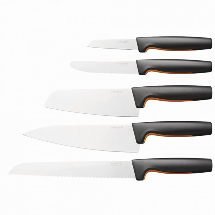 Набор ножей Fiskars Functional Form с бамбуковой подставкой 5 шт (1057552)
