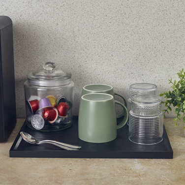 Поднос 34*25.5*1.5 см, Black Wood Veneer, GenWare