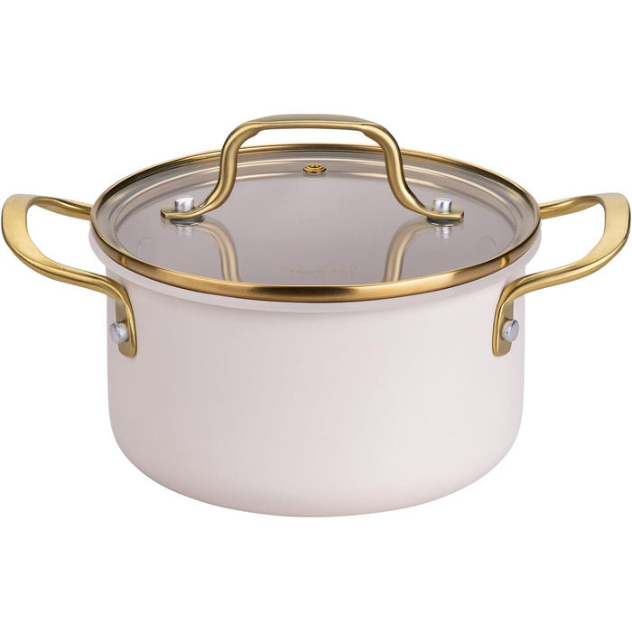 Кастрюля 1,7 л со стеклянной крышкой 16 см, пастельно-бежевый Pamela Reif Fackelmann