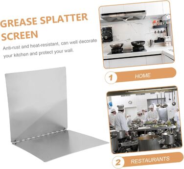 Захист від бризок олії з нержавіючої сталі 30 х 30 см DEARMAMY