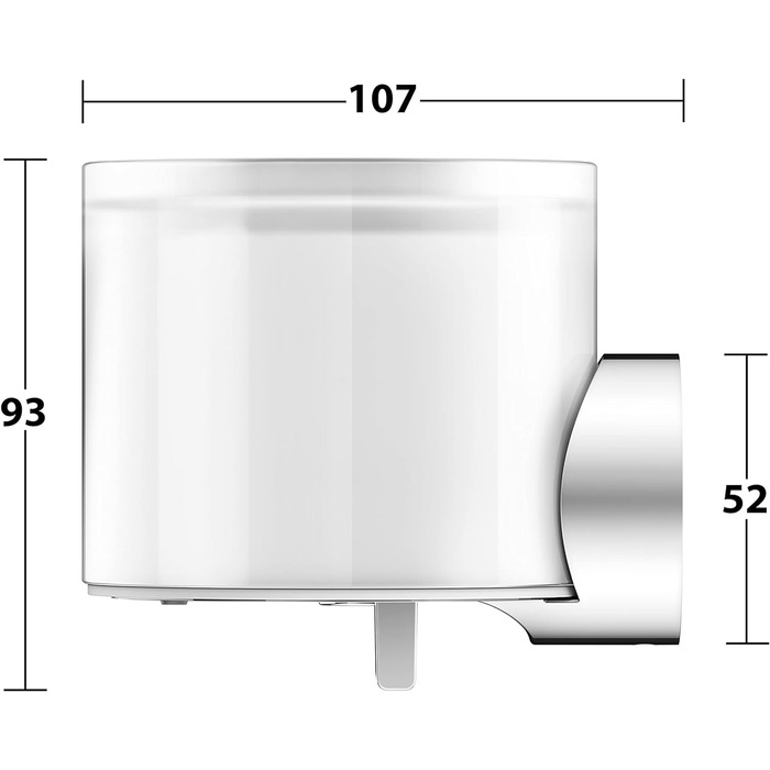 Дозатор лосьйону KEUCO металевий, хромований, багаторазова ємність приблизно 140 мл, дозатор мила для ванної кімнати та гостьового туалету, в т.ч. кріплення, настінне кріплення, Reva