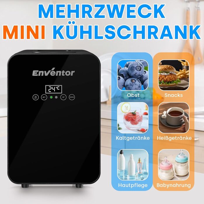 Мини-холодильник 10 л черный Enventor