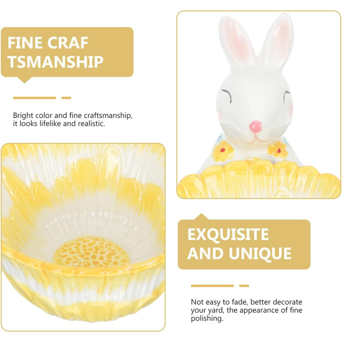 Керамическая чаша для хранения пасхального кролика Angoily