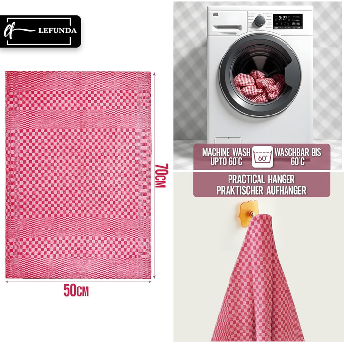 Набор из 10 кухонных полотенец из хлопка LEFUNDA