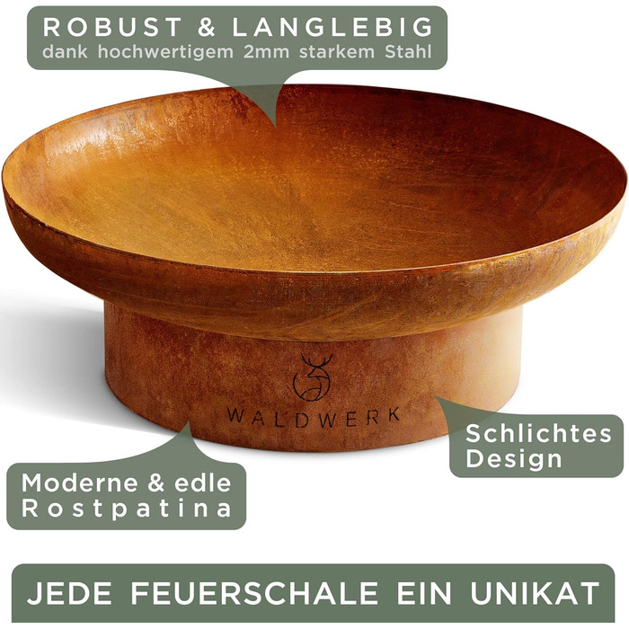 Дизайнерська чаша для вогнища 55 см WALDWERK