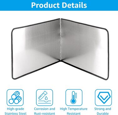 Комплект из 2 кухонных брызгозащитных экранов 40 x 30 x 30 см YAYODS