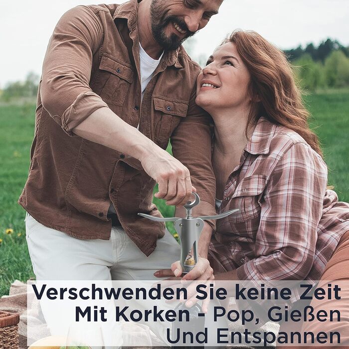 Професійний штопор-метелик срібний Deiss