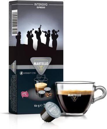 Кофемашина капсульная белая Smart Martello и набор из 100 кофейных капсул Martello