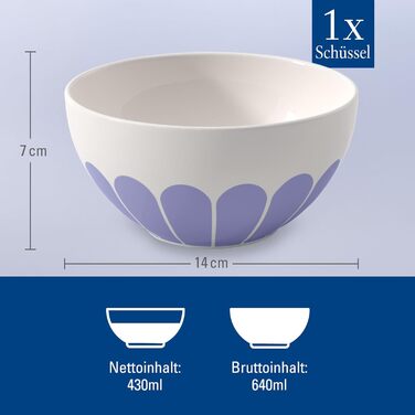 Піала для пластівців 430 мл синій Fleur Villeroy & Boch