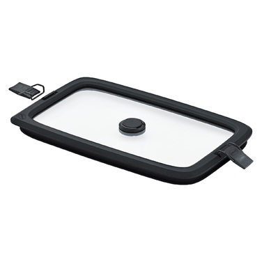 Вауумная крышка для контейнера 1 л прямоугольная с зажимами, стекло Flexx 2Go Rosle