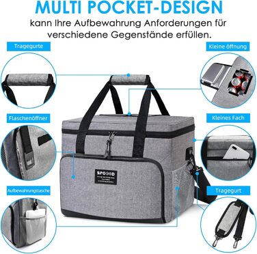 Термосумка 20 л сіра SPGOOD