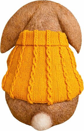 Декоративні фігурки кроликів у помаранчевому светрі colourliving