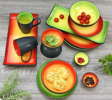 Набір посуду на 4 персони, 16 предметів, Hot Red Creatable