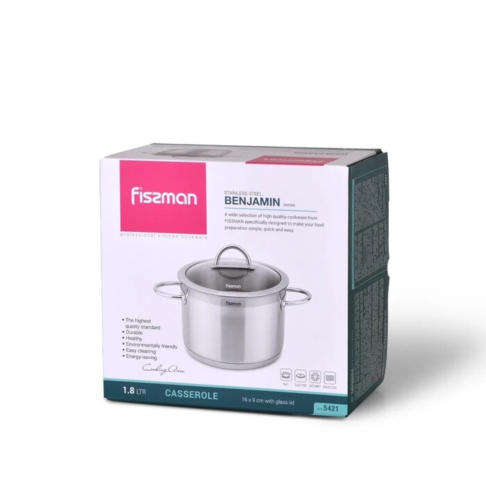 Каструля Fissman BENJAMIN 1,8 л з кришкою (5421)