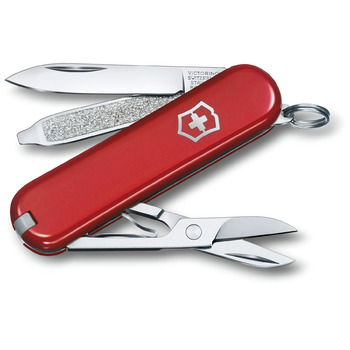 Ніж швейцарський 7 функцій, 58 мм, червоний Victorinox Classic SD Colors Style Icon