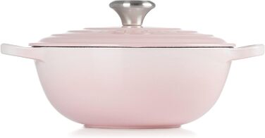 Чавунна каструля Le Creuset Signature, 24 см, 4,1 л, для всіх типів плит та індукції (Shell Pink)