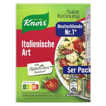 Італійська художня заправка Knorr Salatkrnung, упаковка 15 шт. (15 x 5 x 30 мл) (450 мл (упаковка 5 шт.))