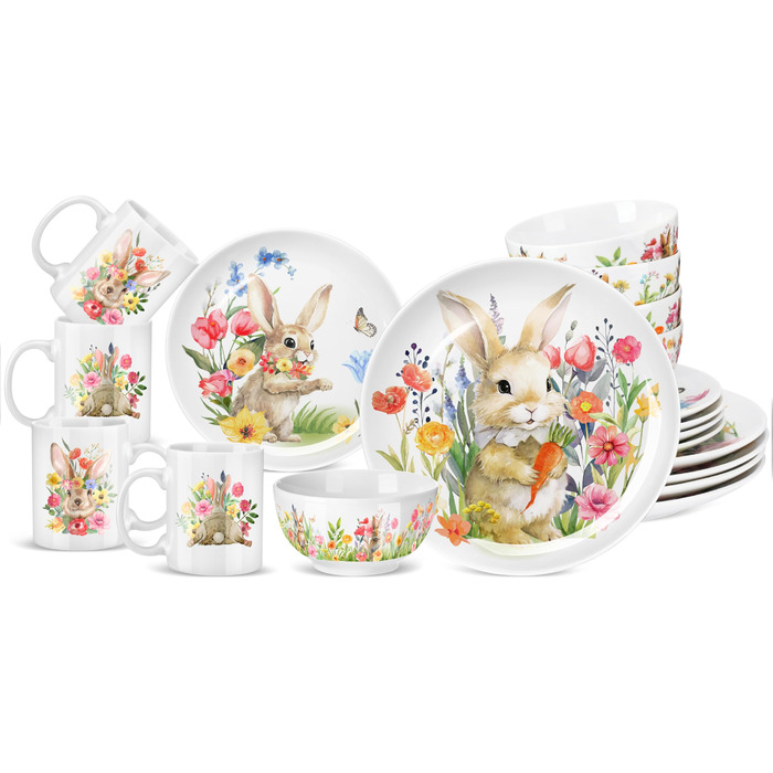 Набір посуду з 16 предметів до Великодня Zhehao