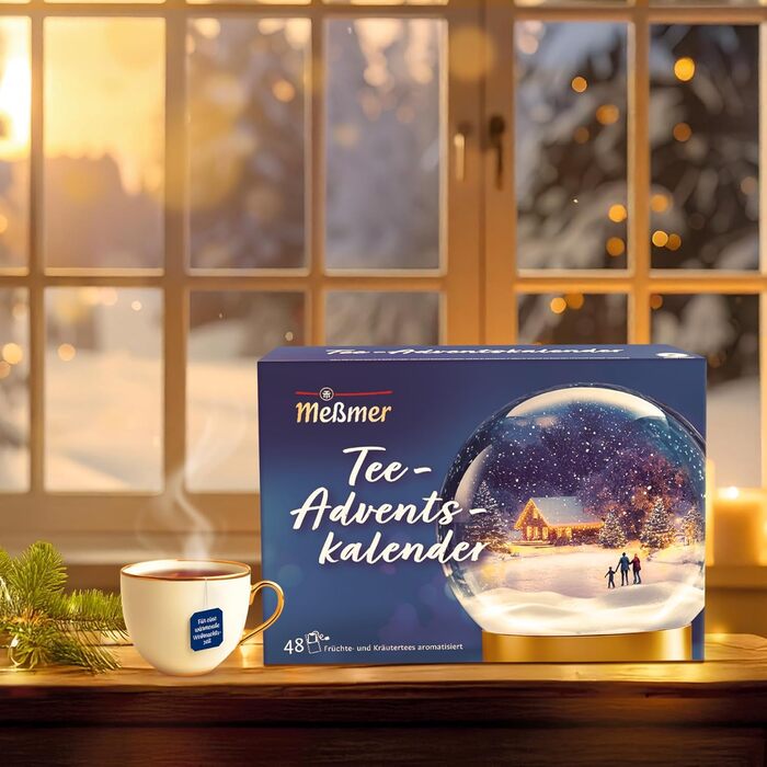 Рождественский адвент-календарь, 48 чайных пакетиков в 24 разновидностях Meßmer
