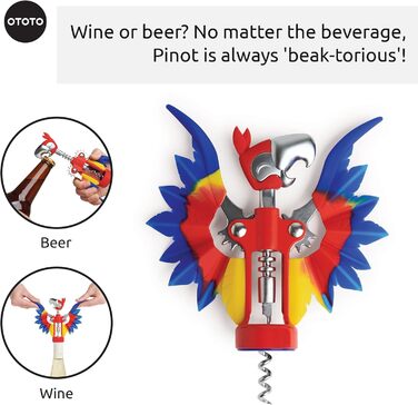 Відкривач для пляшок 2-в-1 Папуга OTOTO