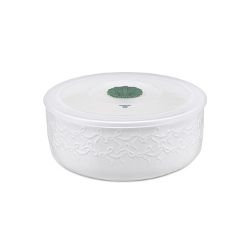 Миска с силиконовой крышкой La Porcellana Bianca INTAVOLA Bows, фарфор, диам. 15 см