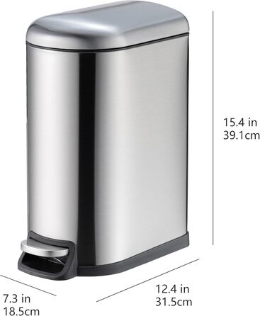 Мусорный бак 10 л Amazon Basics